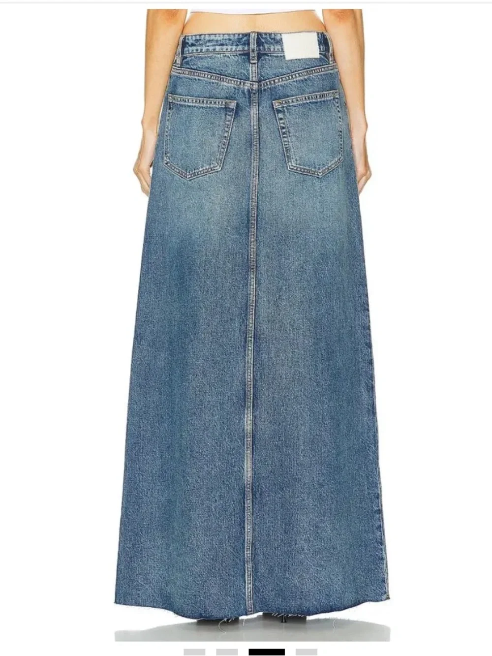 GRLFRND Indira Laced Maxi Skirt Nashville Denim Maxi blue Revolve NWT 27